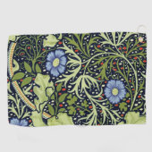 William Morris Seaweed Antike Blume Golfhandtuch (Horizontal)