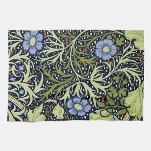 William Morris Seaweed Antike Blume Handtuch