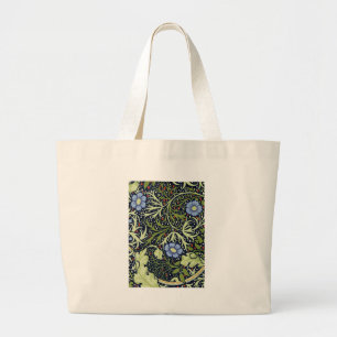 William Morris Seaweed Antike Blume Jumbo Stoffbeutel