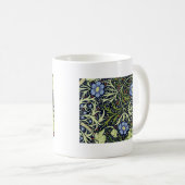 William Morris Seaweed Antike Blume Kaffeetasse (VorderseiteRechts)