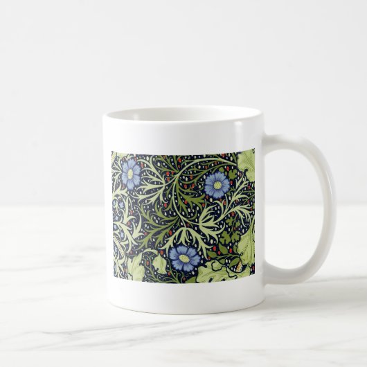 William Morris Seaweed Antike Blume Kaffeetasse (Rechts)