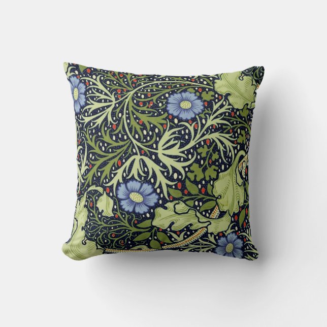 William Morris Seaweed Antike Blume Kissen (Vorderseite)