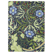 William Morris Seaweed Antike Blume Klemmbrett (Rückseite)