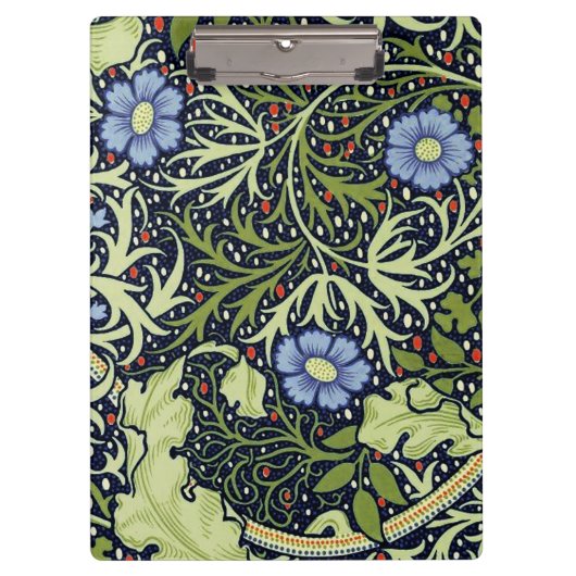 William Morris Seaweed Antike Blume Klemmbrett (Vorderseite)