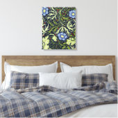 William Morris Seaweed Antike Blume Leinwanddruck (Insitu (Schlafzimmer))