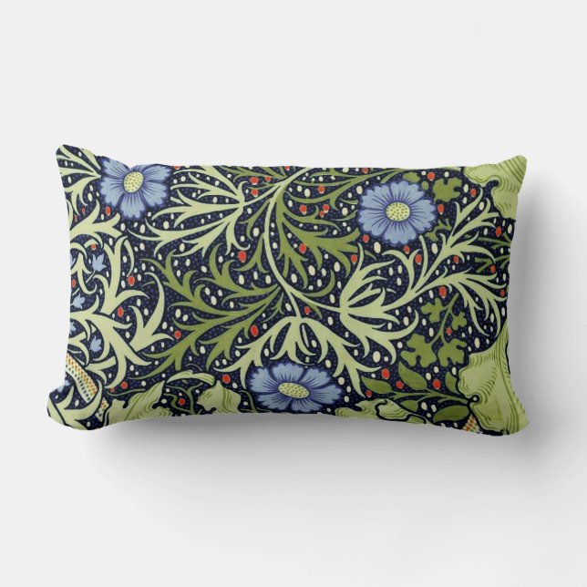 William Morris Seaweed Antike Blume Lendenkissen (Vorderseite)