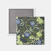 William Morris Seaweed Antike Blume Magnet (Vorderseite/Rückseite)