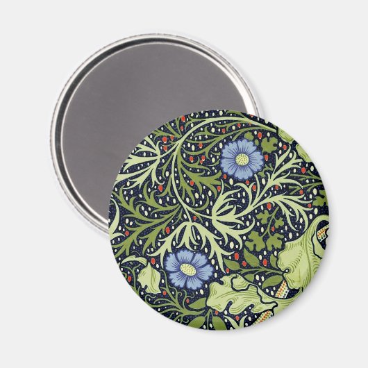 William Morris Seaweed Antike Blume Magnet (Vorderseite/Rückseite)