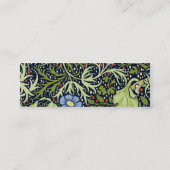 William Morris Seaweed Antike Blume Mini Visitenkarte (Rückseite)