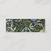 William Morris Seaweed Antike Blume Mini Visitenkarte (Rückseite)
