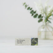 William Morris Seaweed Antike Blume Mini Visitenkarte (Stehend Vorderseite)