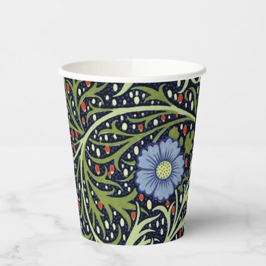 William Morris Seaweed Antike Blume Pappbecher (Links)