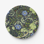 William Morris Seaweed Antike Blume Pappteller (Vorderseite)