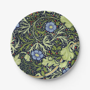 William Morris Seaweed Antike Blume Pappteller