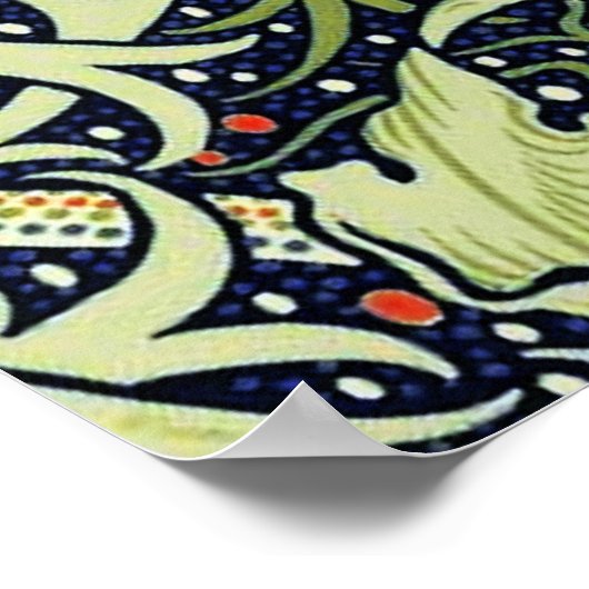 William Morris Seaweed Antike Blume Poster (Ecke)