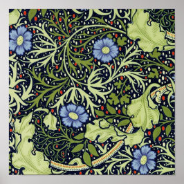 William Morris Seaweed Antike Blume Poster