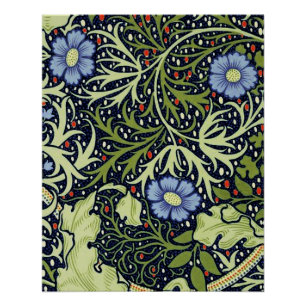 William Morris Seaweed Antike Blume Poster