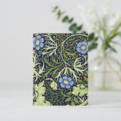 William Morris Seaweed Antike Blume Postkarte (Stehend Vorderseite)