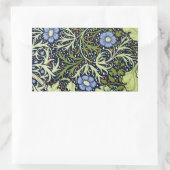 William Morris Seaweed Antike Blume Rechteckiger Aufkleber (Tasche)