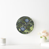 William Morris Seaweed Antike Blume Runde Wanduhr (Zuhause)