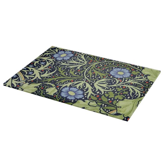 William Morris Seaweed Antike Blume Schneidebrett (Ecke)
