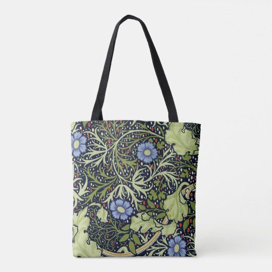 William Morris Seaweed Antike Blume Tasche (Rückseite)