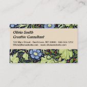William Morris Seaweed Antike Blume Visitenkarte (Vorderseite)