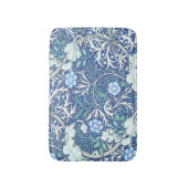 William Morris Seaweed Blue Pattern Badematte (Vorderseite Vertikal)
