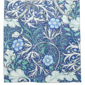 William Morris Seaweed Blue Pattern Duschvorhang (Vorderseite)