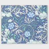 William Morris Seaweed Blue Pattern Geschenkpapier (Flach)