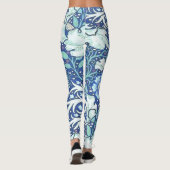 William Morris Seaweed Blue Pattern Leggings (Rückseite)