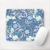 William Morris Seaweed Blue Pattern Mousepad (Mit Mouse)