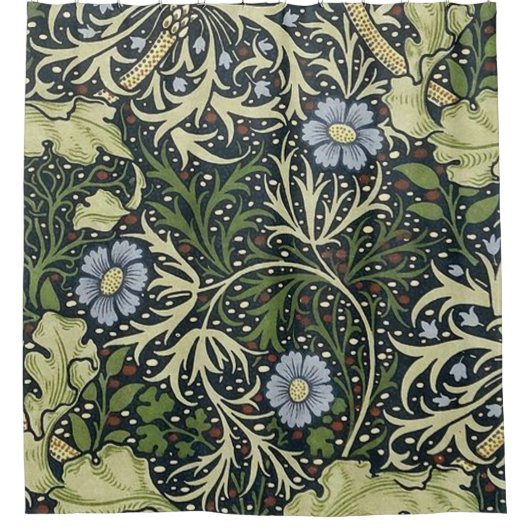 William Morris Seaweed Pattern Duschvorhang (Vorderseite)
