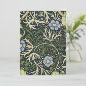 William Morris Seaweed Pattern Einladung (Stehend Vorderseite)