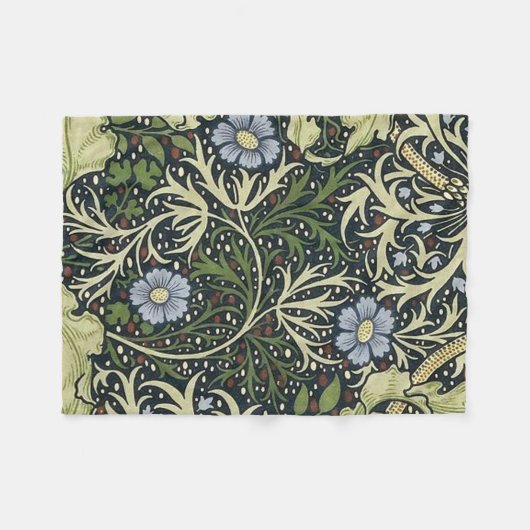 William Morris Seaweed Pattern Fleecedecke (Vorderseite (Horizontal))