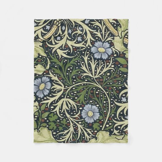 William Morris Seaweed Pattern Fleecedecke (Vorderseite)