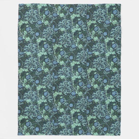 William Morris Seaweed Pattern Fleecedecke (Vorderseite)