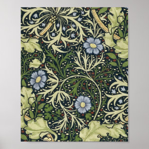William Morris Seaweed Pattern Floral Vintage Art Poster