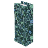 William Morris Seaweed Pattern Geschenktüte Für Weinflaschen (Rückseite Schrägansicht)