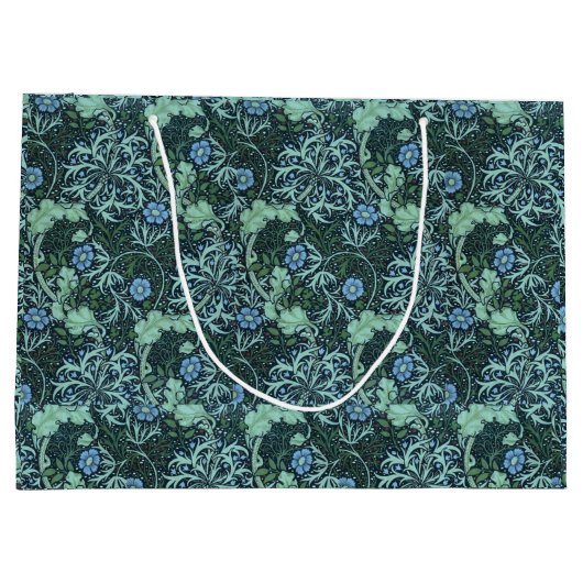 William Morris Seaweed Pattern Große Geschenktüte (Rückseite)