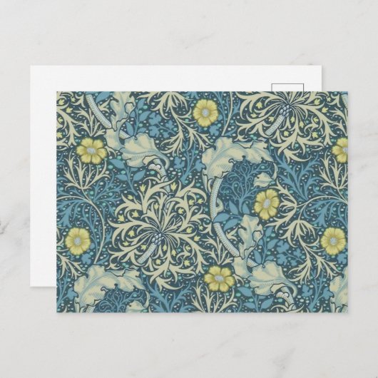 William Morris Seaweed Pattern Postkarte (Vorne/Hinten)