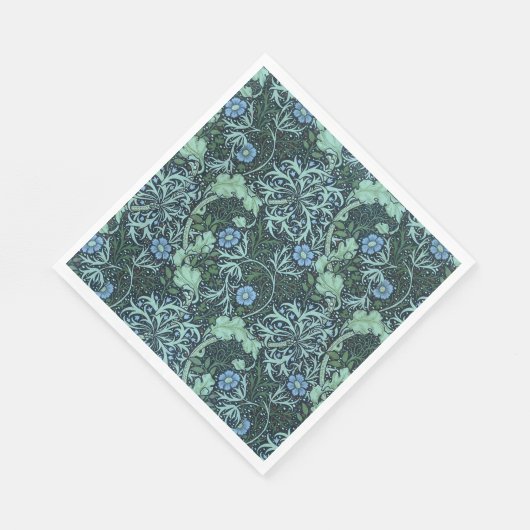 William Morris Seaweed Pattern Serviette (Ecke)