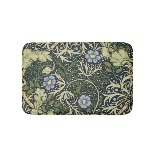 William Morris Seaweed Pattern Vintage Kunst Badematte (Vorderseite)