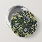 William Morris Seaweed Pattern Vintage Kunst Button (Vorne & Hinten)
