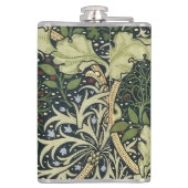 William Morris Seaweed Pattern Vintage Kunst Flachmann (Rückseite)