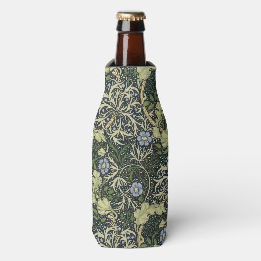 William Morris Seaweed Pattern Vintage Kunst Flaschenkühler (Flaschenvorderseite)
