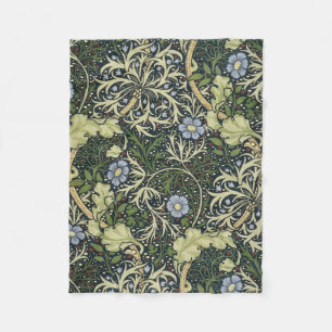 William Morris Seaweed Pattern Vintage Kunst Fleecedecke