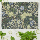 William Morris Seaweed Pattern Vintage Kunst Geschirrtuch (Gefaltet)