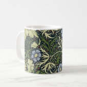 William Morris Seaweed Pattern Vintage Kunst Kaffeetasse (Vorderseite Links)