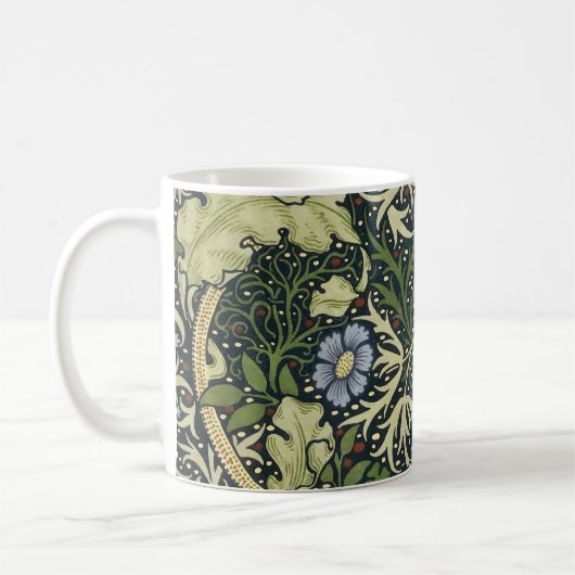 William Morris Seaweed Pattern Vintage Kunst Kaffeetasse (Links)